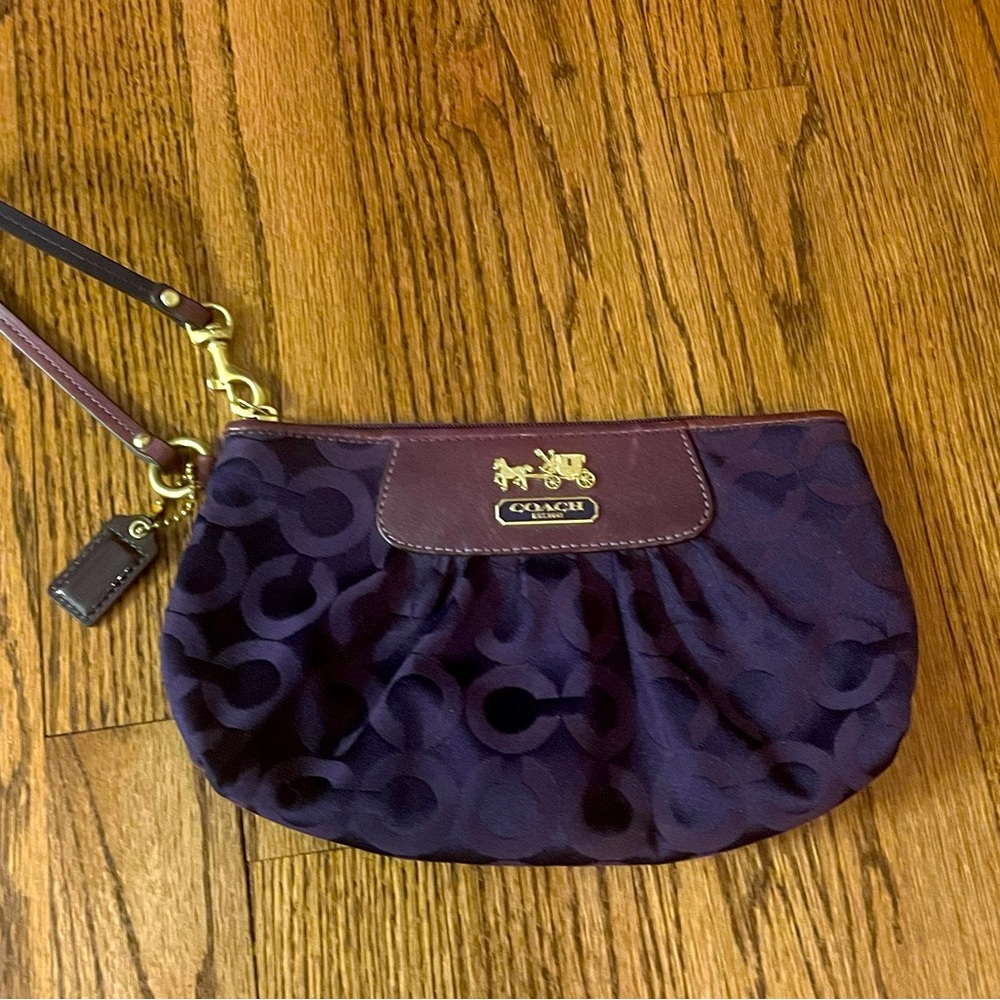 Gently Used Coach Purple Wristlet